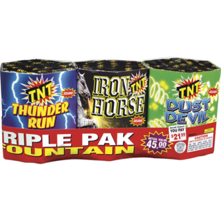 TRIPLE PAK FOUNTAIN Firework Fountain Triple Pak Fountain