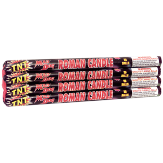5 BALL MAD DOG ROMAN CANDLE Firework Roman Candle 5 Ball Mad Dog Roman Candle
